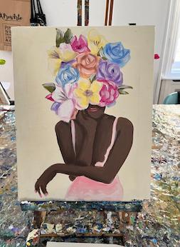 Xpresarte  Mujer con flores