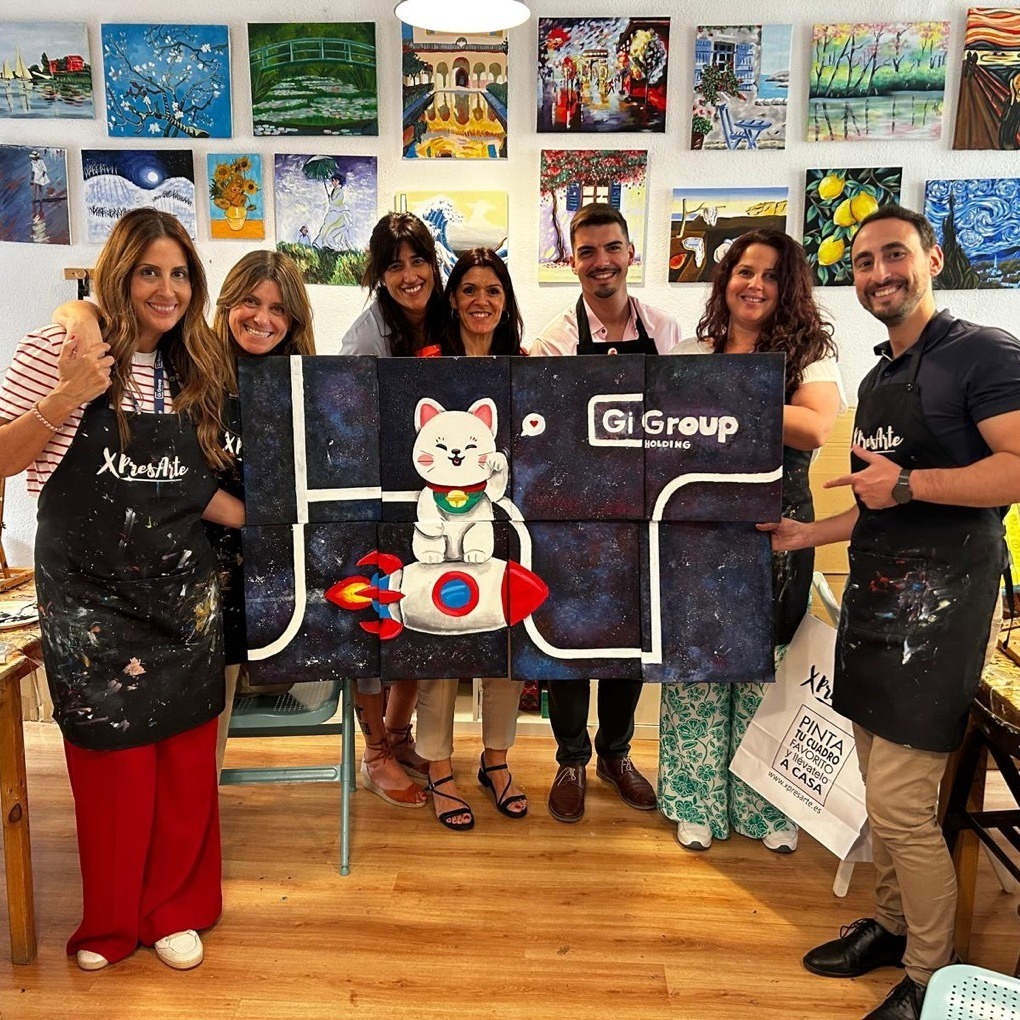 cuadro pintado por empresa teambuilding madrid